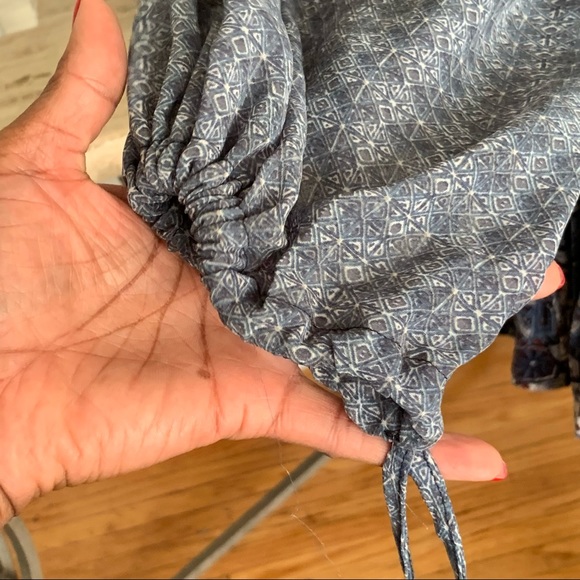 FREE PEOPLE Print Dress Boho Sheer Long Sleeves - Picture 3 of 12